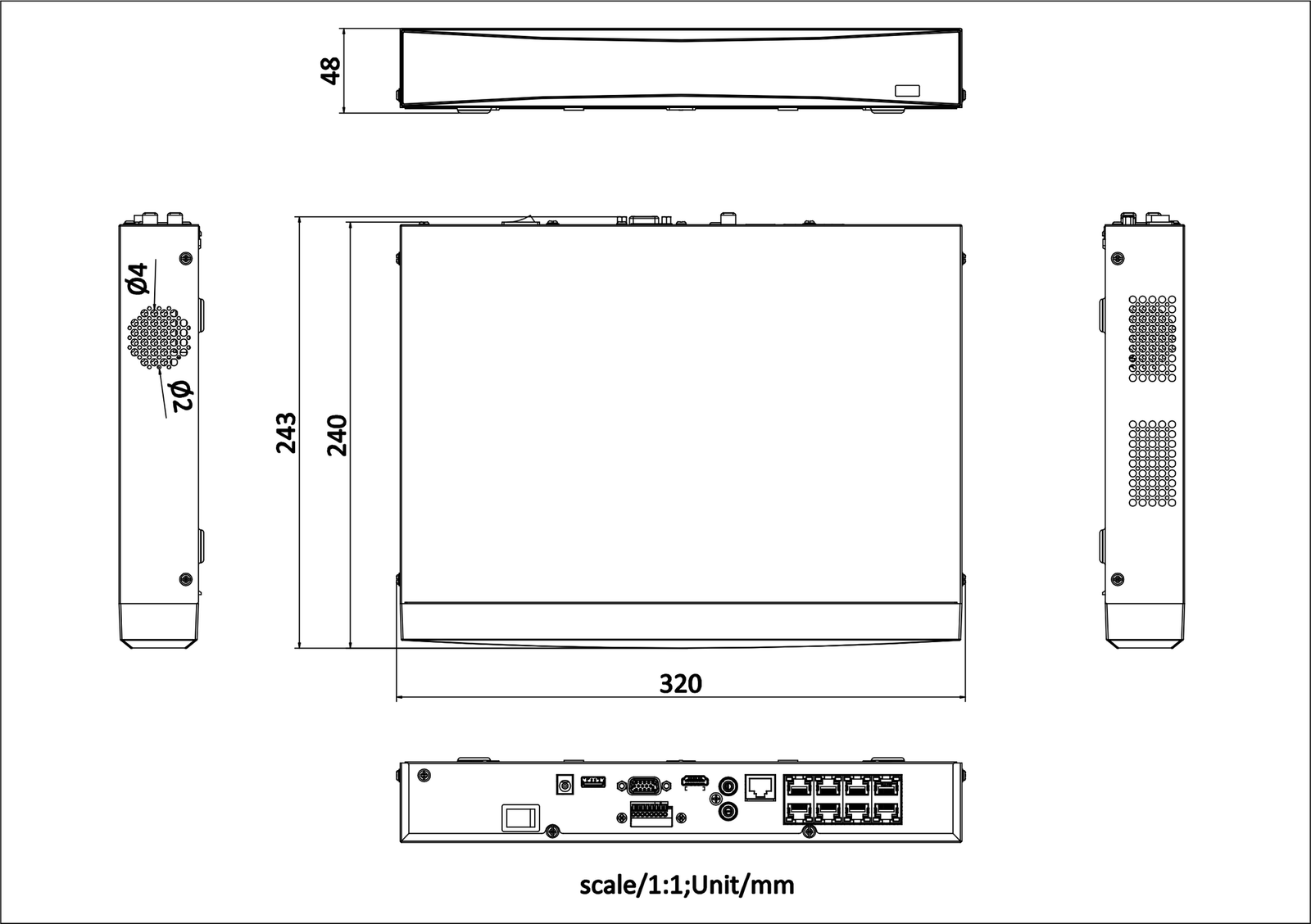 Hikvision NVR DS-7608NXI-K1/8P – nuotrauka 5