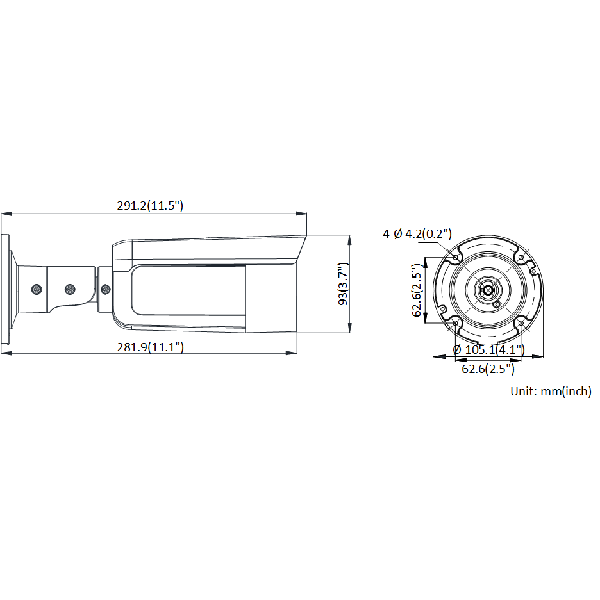 Hikvision bullet DS-2CD2T27G1-L F2.8 – nuotrauka 2