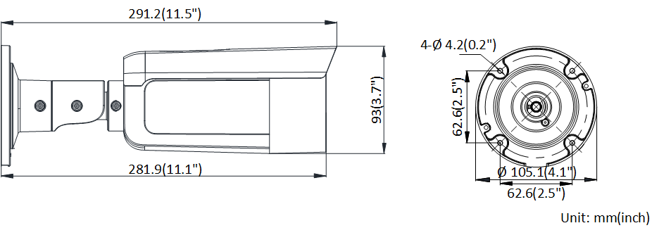 Hikvision bullet DS-2CD2T27G1-L F2.8 – nuotrauka 4
