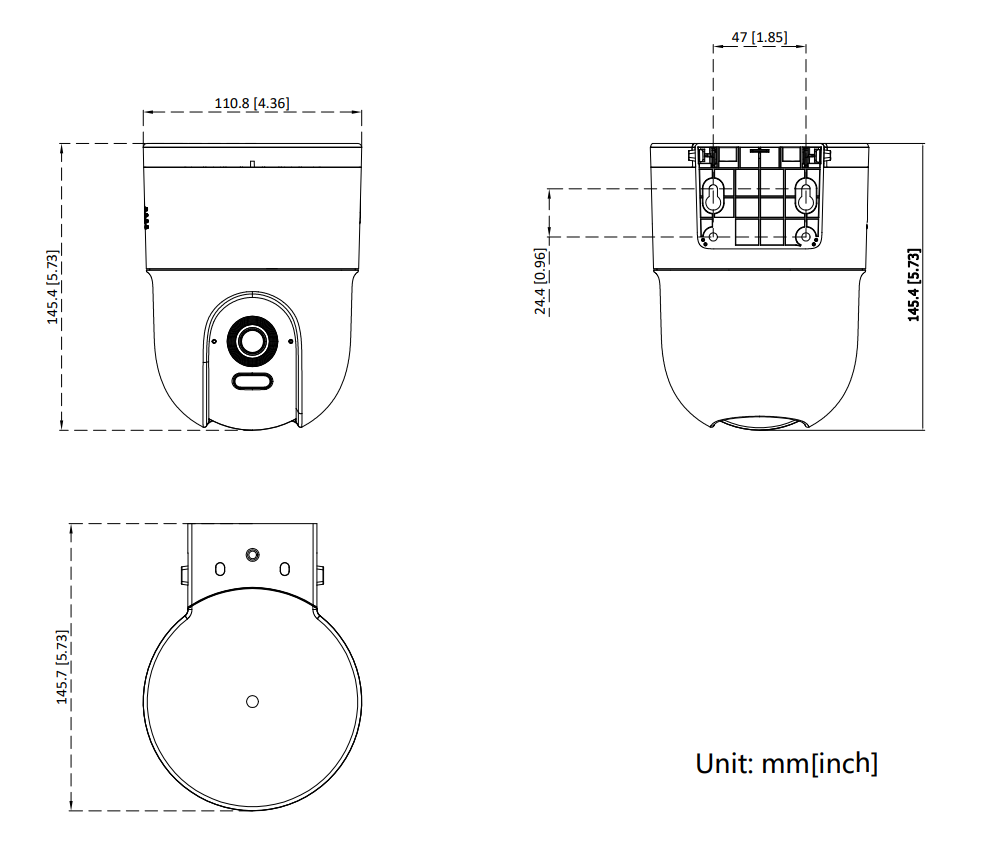 Hikvision Fixed PT DS-2CD1F47G3H-LIUF/SX F2.8 (balta, 4 MP, ColorVu 3.0, 30 m LED, Auto Tracking, PoE) – nuotrauka 4