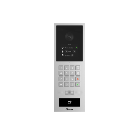 IP vaizdo domofonas Akuvox S532 (2MP, PIN klaviatūra, RFID/NFC, BLE, PoE, pilka)